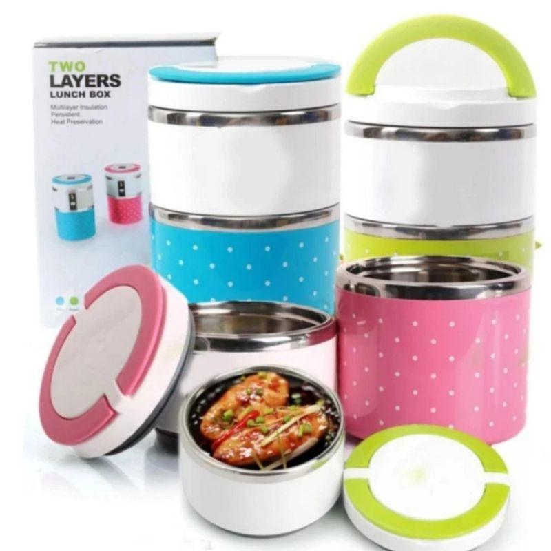 Cặp lồng chấm bi 3 tầng ruột inox siêu bền
