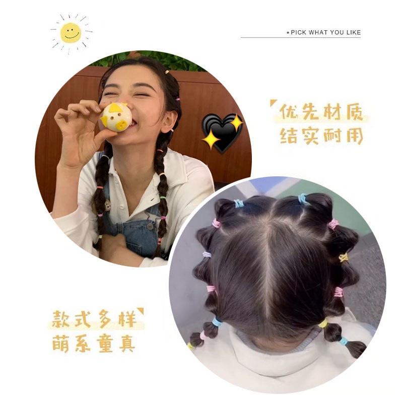 TÚI 100 THUN TRƠN PHỐI MÀU TẠO KIỂU TÓC CHO BÉ - NUNAM SHOP