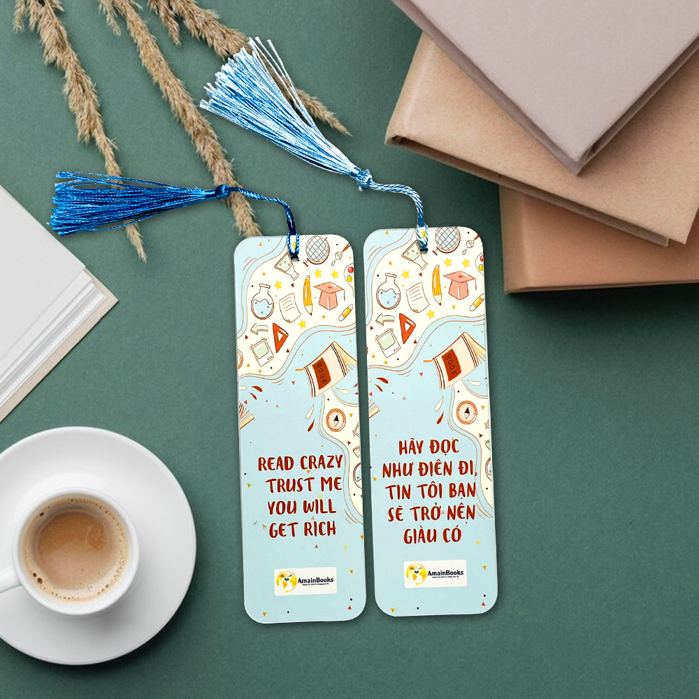 Bookmark đánh dấu sách gắn tua rua (Tặng kèm sách hình ngẫu nhiên)