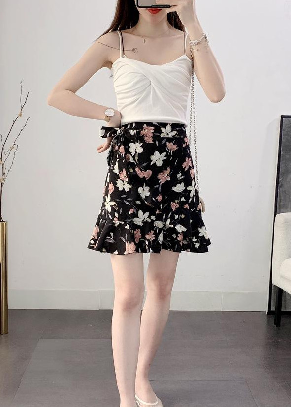 Chân váy hoa lá có quần trong Haint Boutique Cv24