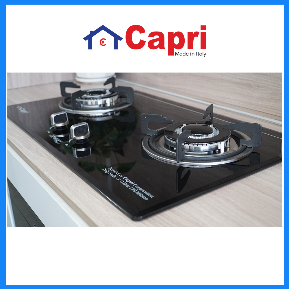 Bếp gas âm kính 2 vùng nấu Capri CR-27KT | Hàng chính hãng