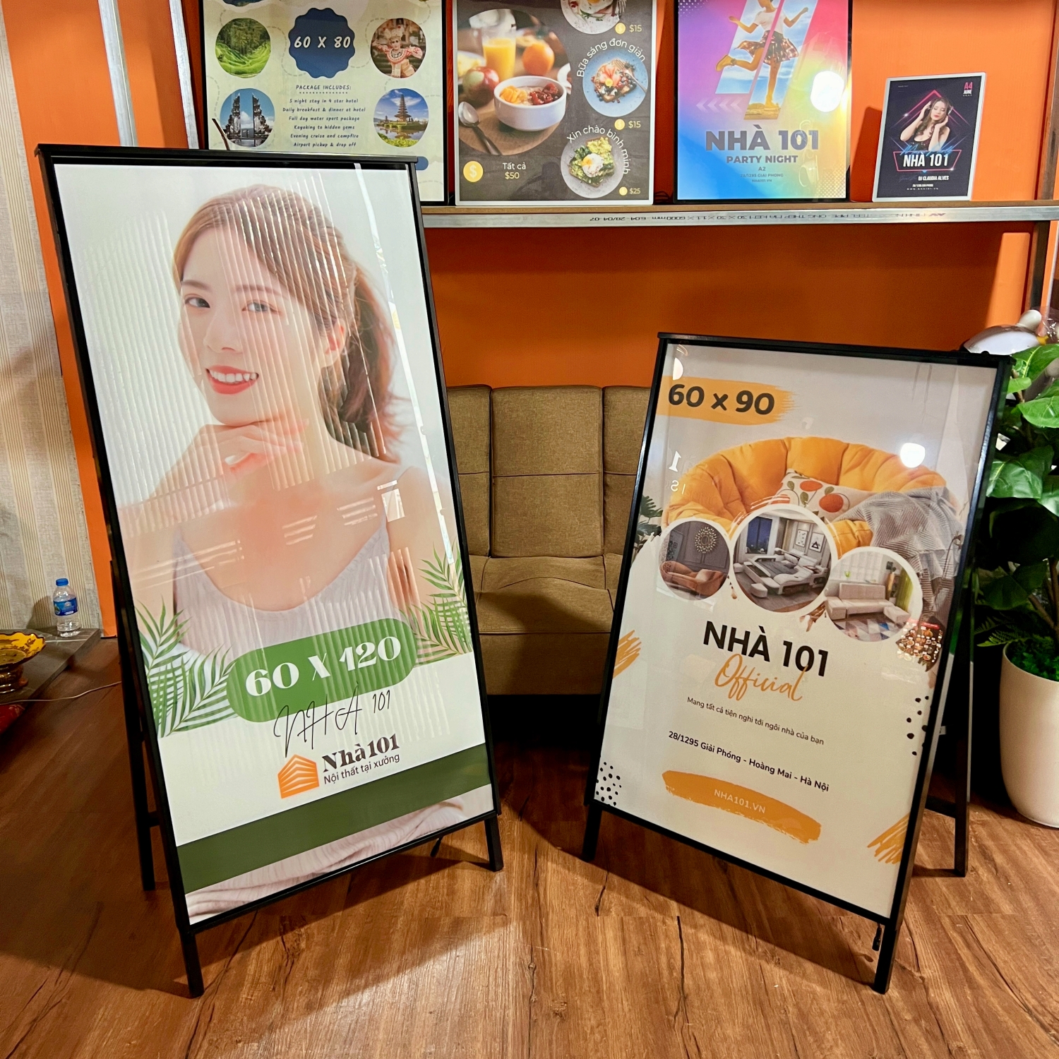 Chân chữ A cho bảng LED siêu mỏng