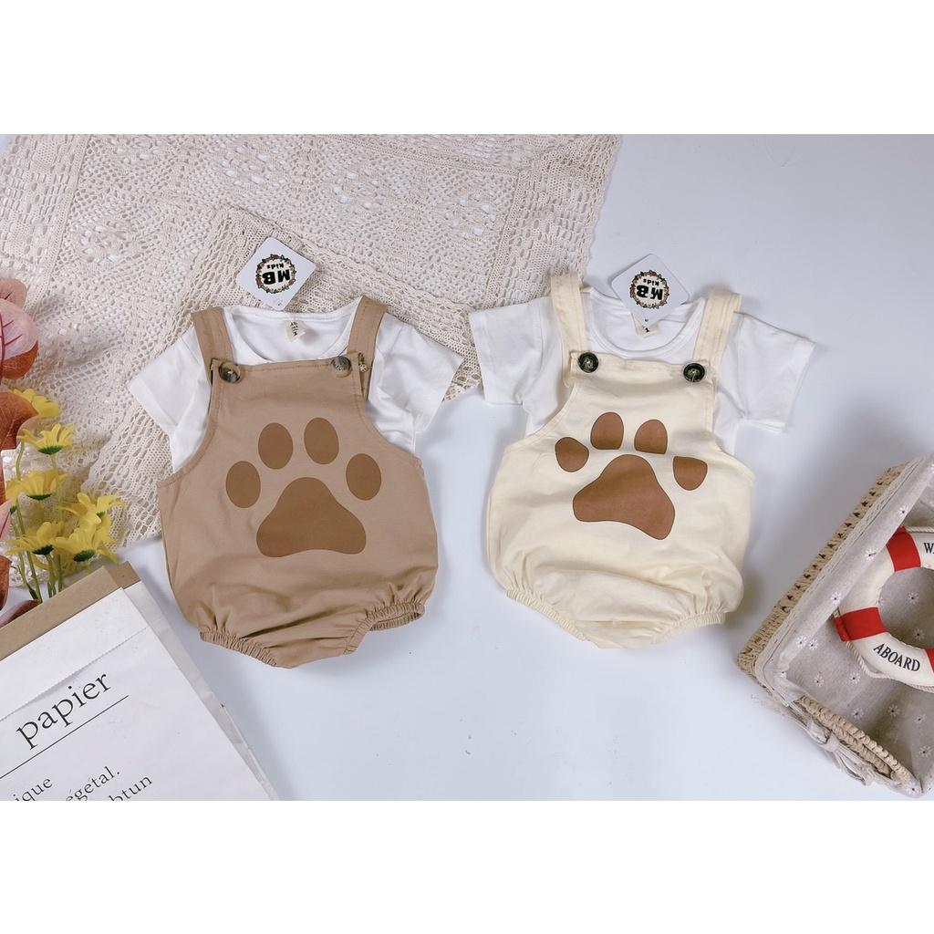 Bodysuit dạng yếm cho bé sơ sinh mẫu con vật ngộ nghĩnh đáng yêu size 3-12kg chất cotton mềm mát