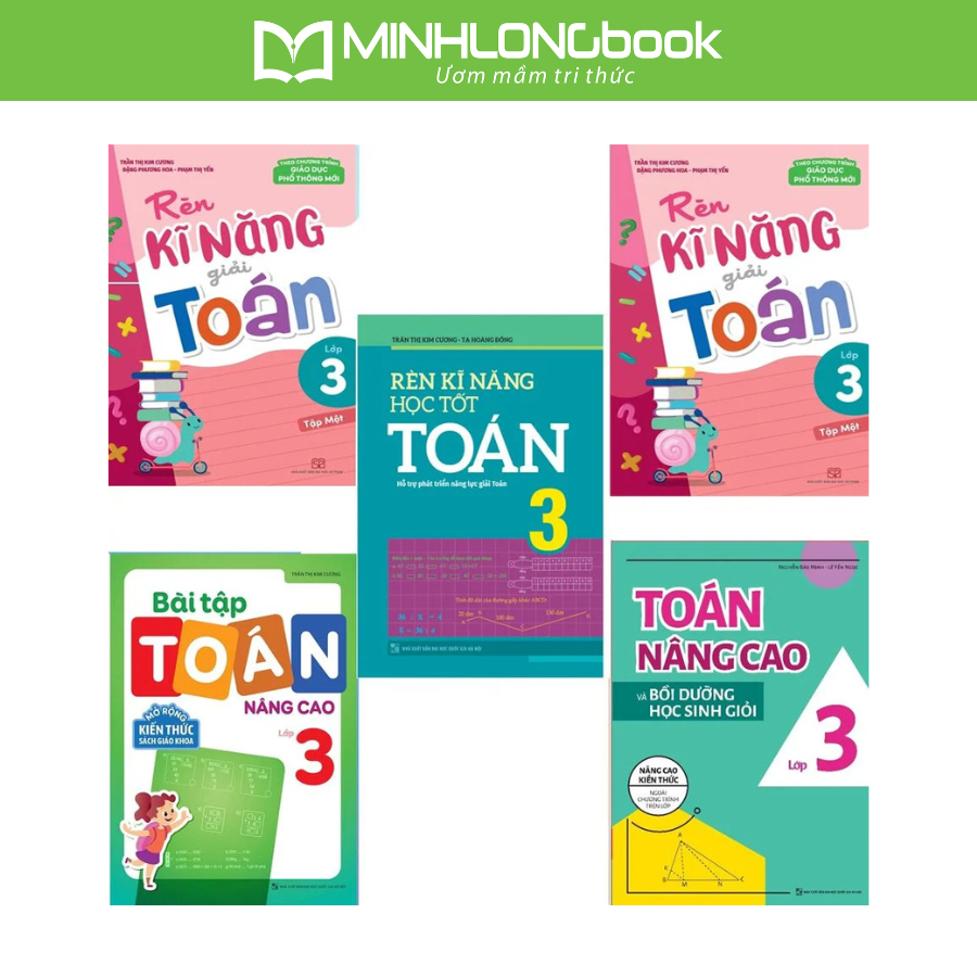 Sách: Combo 5 Cuốn Lớp 3: Toán Nâng Cao + Rèn Kĩ Năng Học Tốt Toán