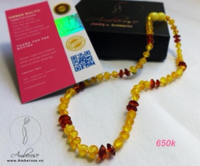 Vòng cổ amber mẫu đặc biệt size 34cm