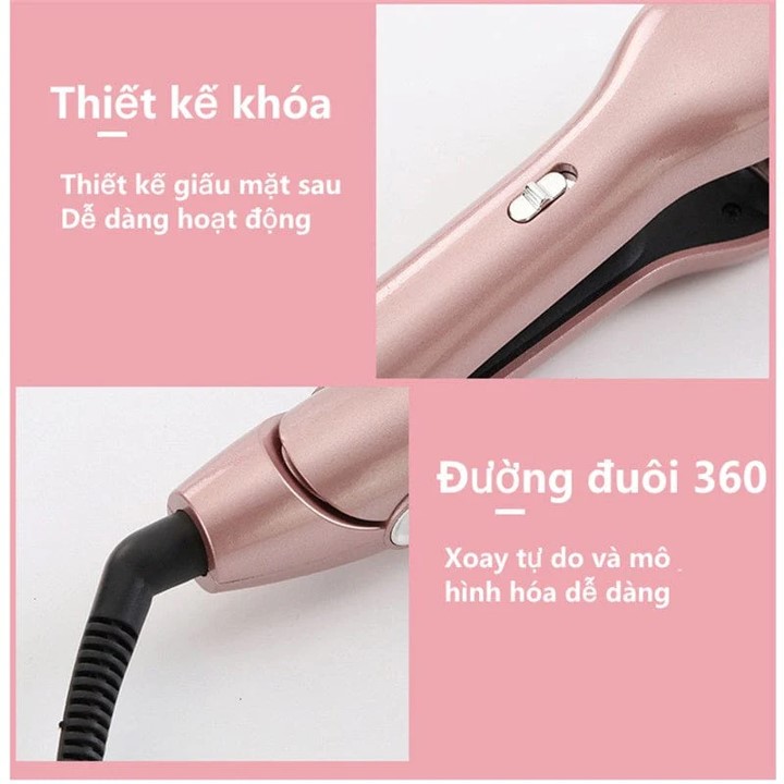 Máy bấm xù dập phồng chân vuông 2in1 cao cấp A718,Điều chỉnh nhiệt độ năm tốc độ