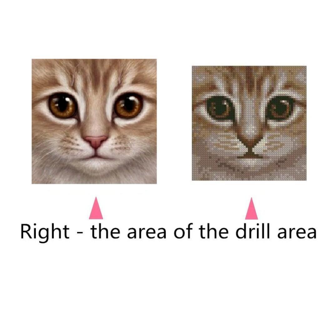 DIY 5D Cat Pattern Diamond Embroidery Rhinestone Painting Cross Stitch Kit