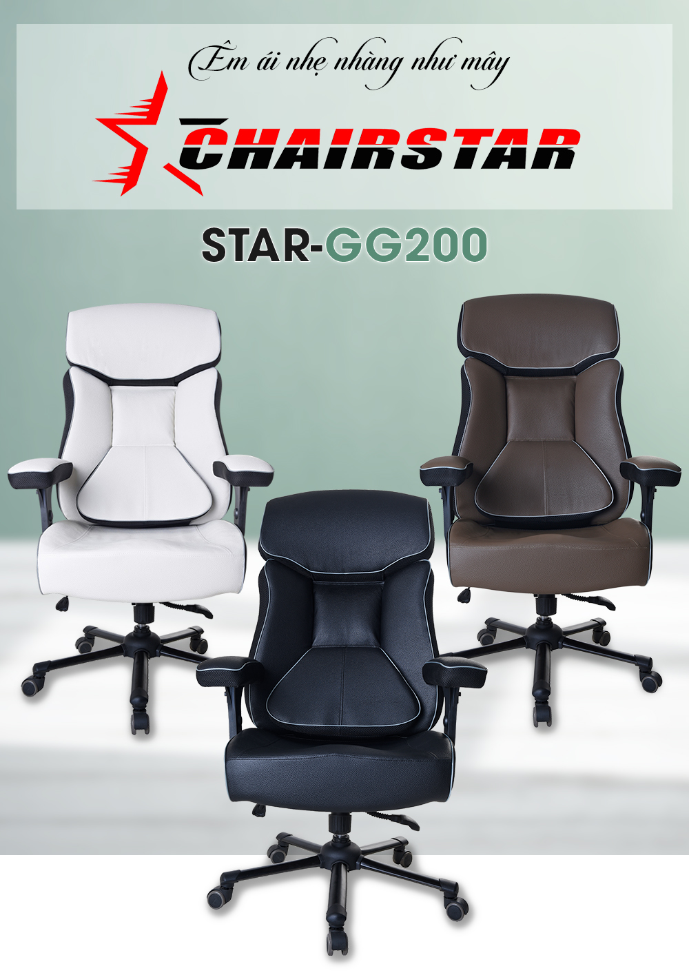 Ghế Gaming, Ghế Giám đốc cao cấp GG200 đen