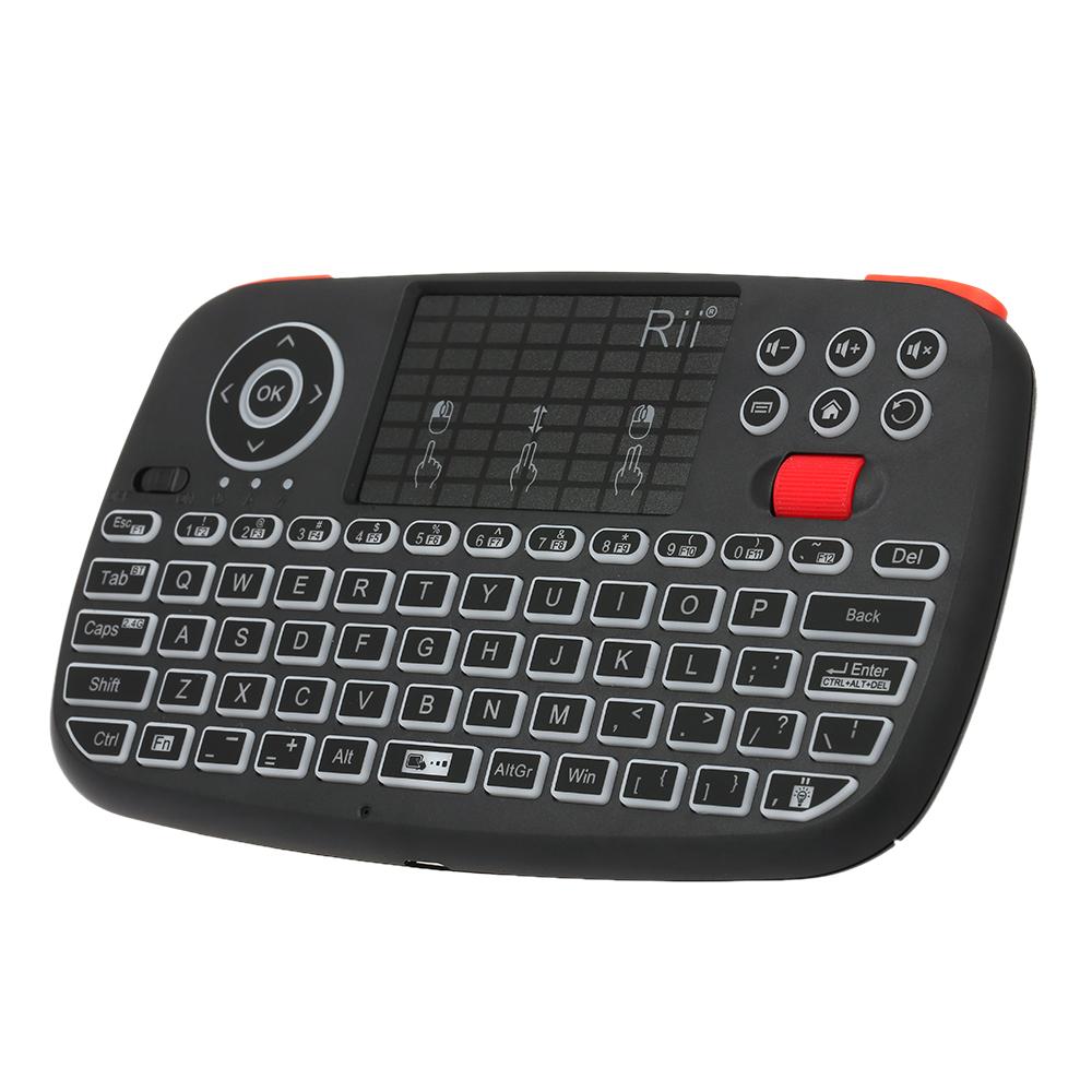 Bàn phím không dây mini Rii i4 Bluetooth & Chế độ kép 2.4GHz điều khiển từ xa