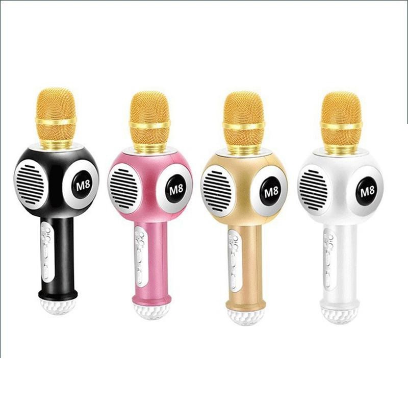 Micro KARAOKE Hoco M8 Hàng Cồng Ty Cao Cấp Siêu Hay, Có Đèn Phát Sáng  - Hàng Chính Hãng