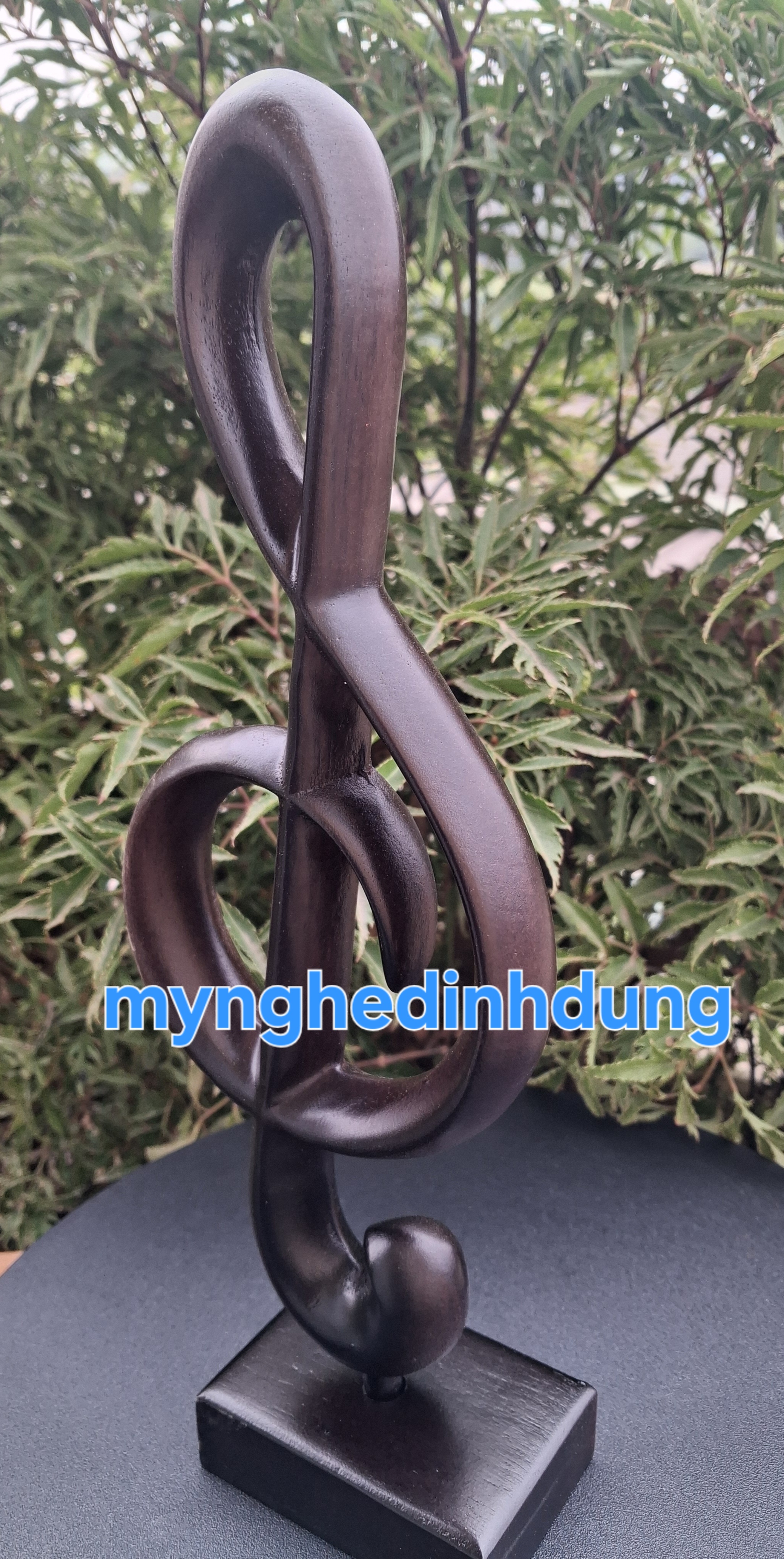 Nốt nhạc trang trí bằng gỗ cao 27x9x7cm