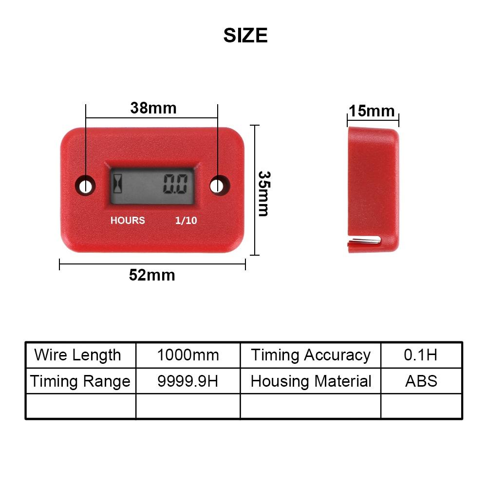 Đồng hồ đo thời gian kỹ thuật số màn hình LCD chống thấm nước cho xe máy ATV