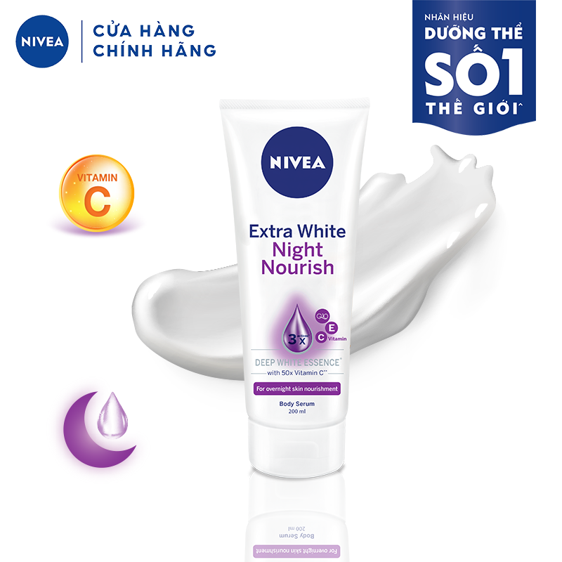 Serum Dưỡng Thể Trắng Da Ban Đêm Nivea 200ml - 89122