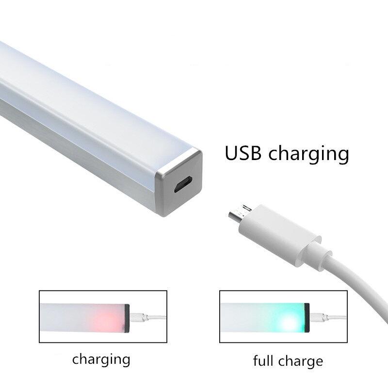 Đèn LED Cảm Biến Chuyển Động Không Dây 21cm Kèm Sạc USB Tiện Dụng Cho Tủ Quần Áo/ Tủ Đồ Dùng