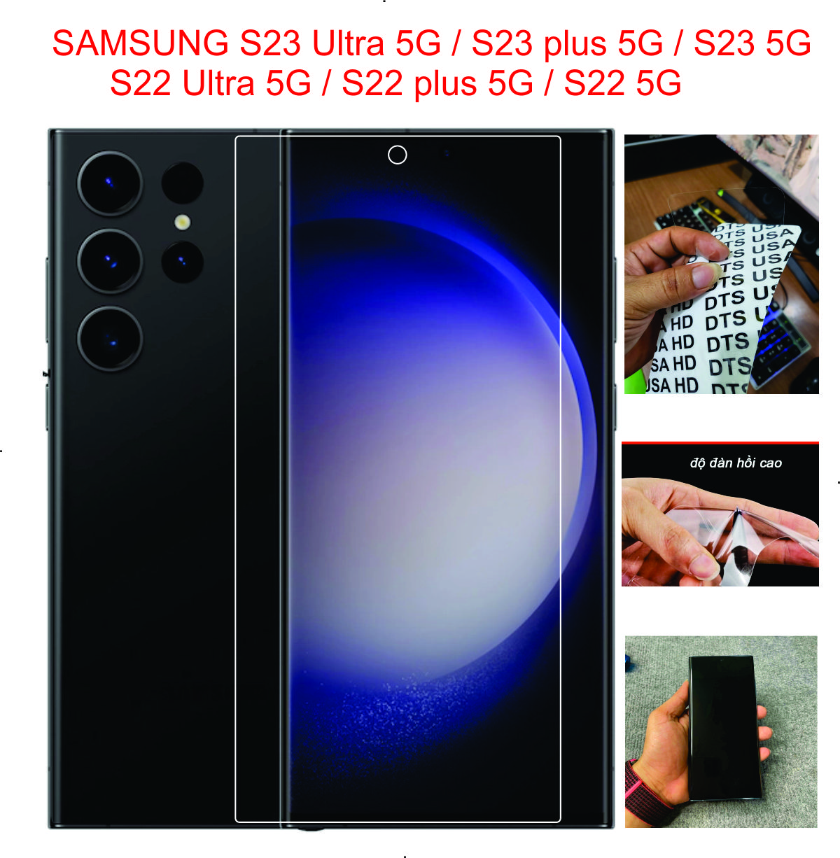 Miếng Dán Dẻo PPF Full màng dành cho SAMSUNG S23 Ultra 5G / S23 plus 5G / S23 5G / S22 Ultra 5G / S22 plus / S22