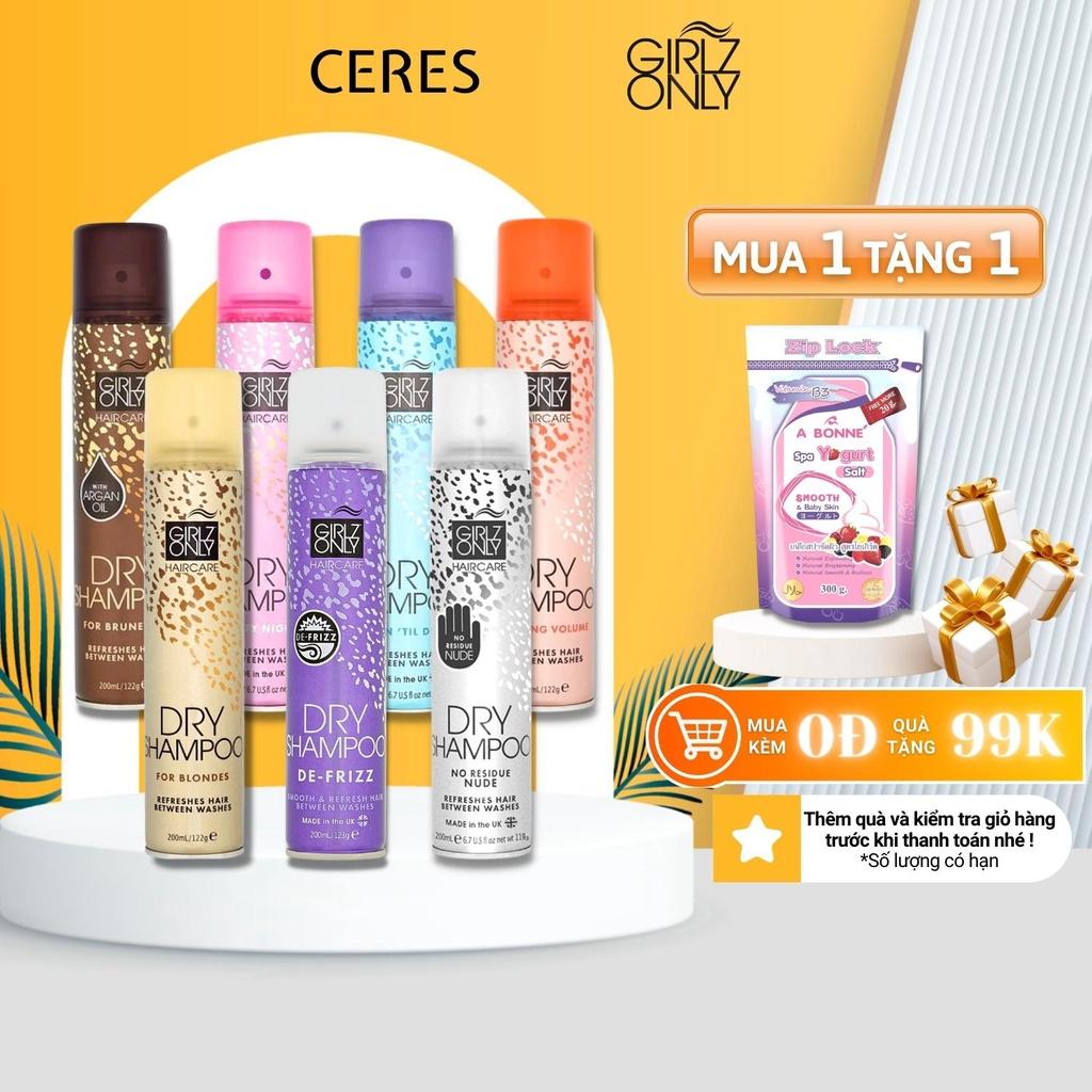 Dầu Gội Khô Girlz Only Dry Shampoo Sạch Dầu Và Bồng Bềnh Ngay Lập Tức 200ml