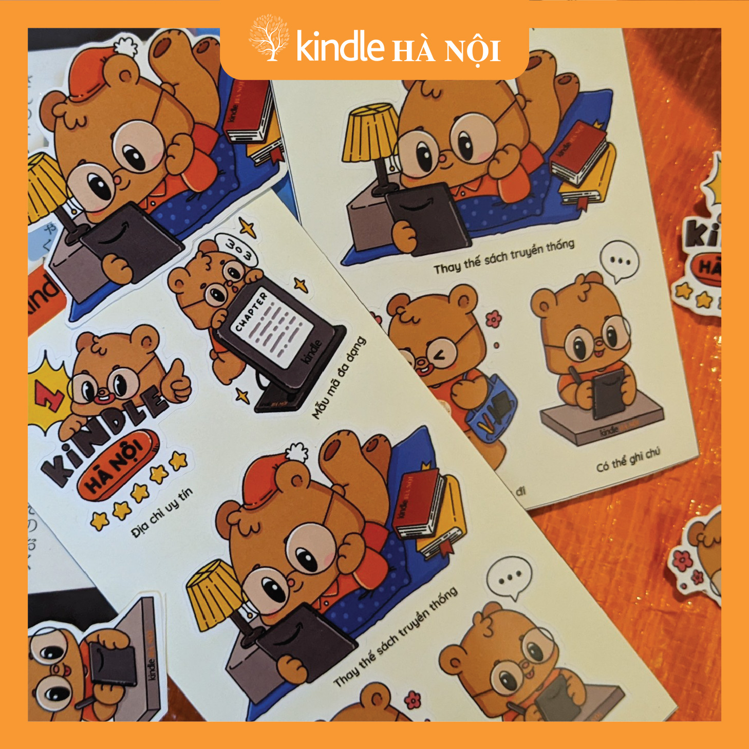 STICKER GẤU SIU CUTE THIẾT KẾ 