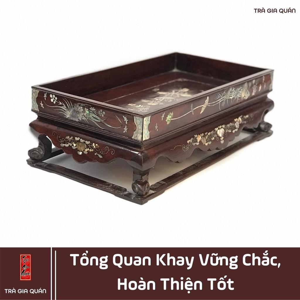 Khay Trà Gỗ Hương Hình Chữ Nhật Kích Thước 35*20*11 cm KT 85