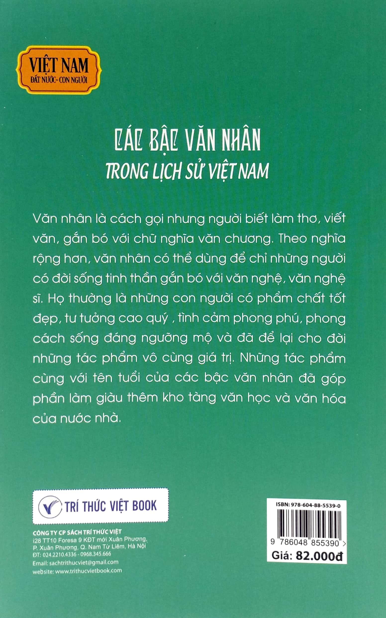 Việt Nam Đất Nước-Con Người - Các Bậc Văn Nhân Trong Lịch Sử Việt Nam