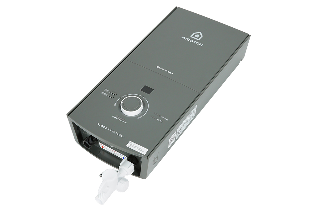 Máy nước nóng trực tiếp Ariston 4500W AURES PREMIUM+ 4.5P, có bơm trợ lực, phù hợp miền Nam hoặc khu vực trên 20°C [Hàng Chính Hãng]