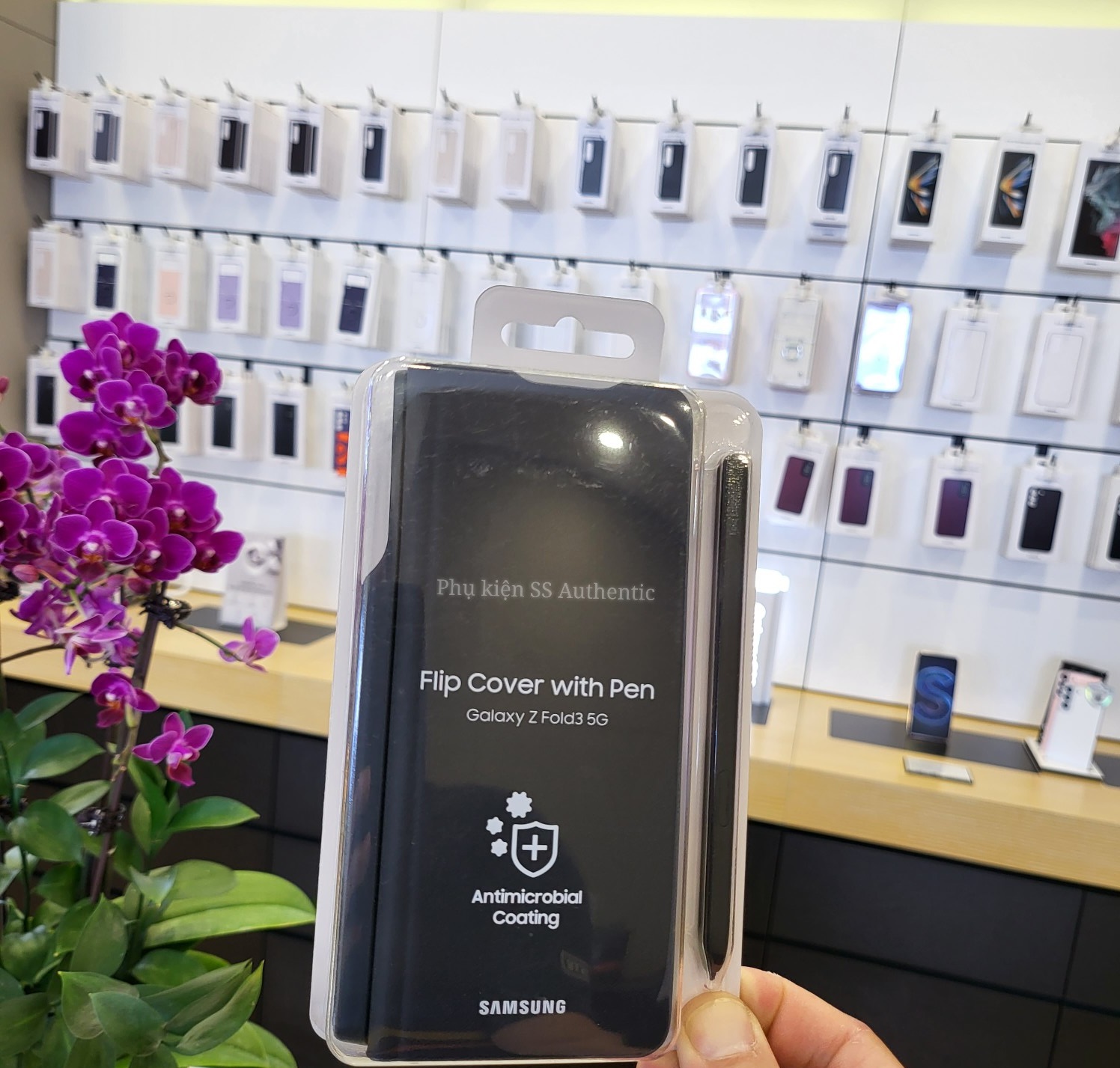 Bao da Samsung Z Fold3 5G kèm bút Spen - Hàng Chính Hãng