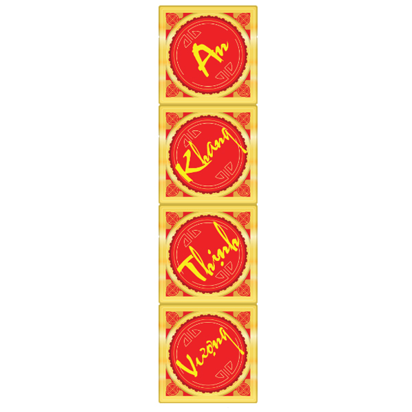Decal Dán Tường Trang Trí Tết Liễn Xuân Số 3