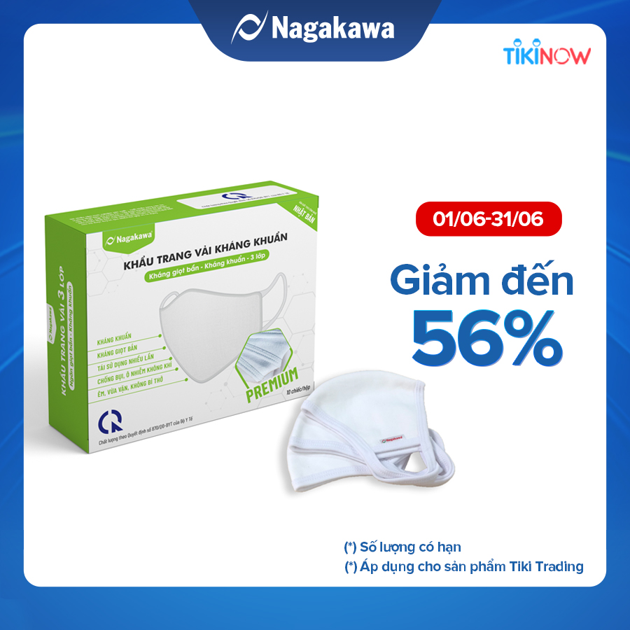 Hình ảnh Khẩu Trang Vải Kháng Khuẩn 3 Lớp Nagakawa - Premium - Công Nghệ Nhật Bản KTV3LKKNHH - Hộp 10 Chiếc Hình ảnh Khẩu Trang Vải Kháng Khuẩn 3 Lớp Nagakawa - Premium - Công Nghệ Nhật Bản KTV3LKKNHH - Hộp 10 Chiếc