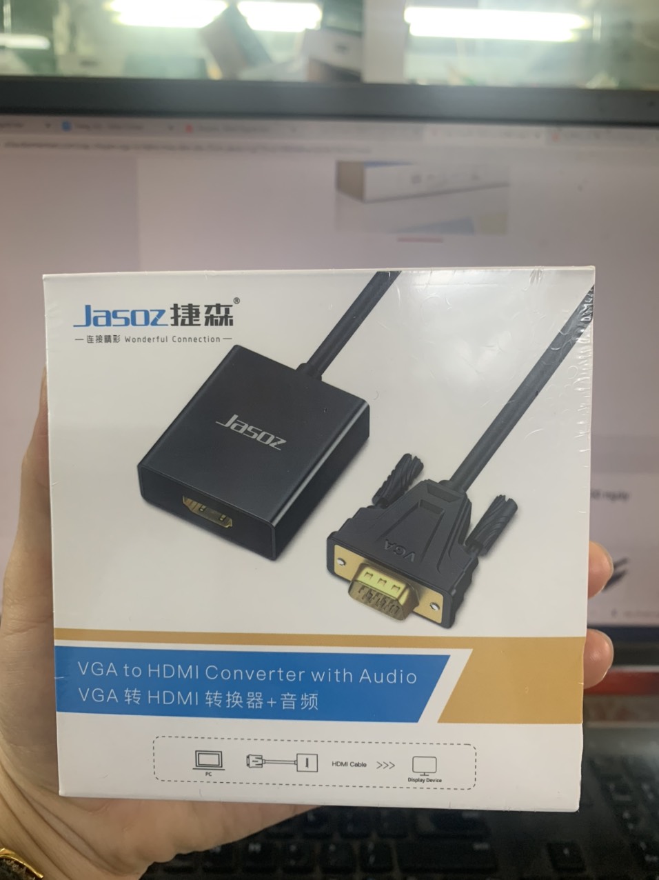 Bộ Chuyển Đổi VGA Sang HDMI JASOZ G115T-G119 - Hàng chính hãng