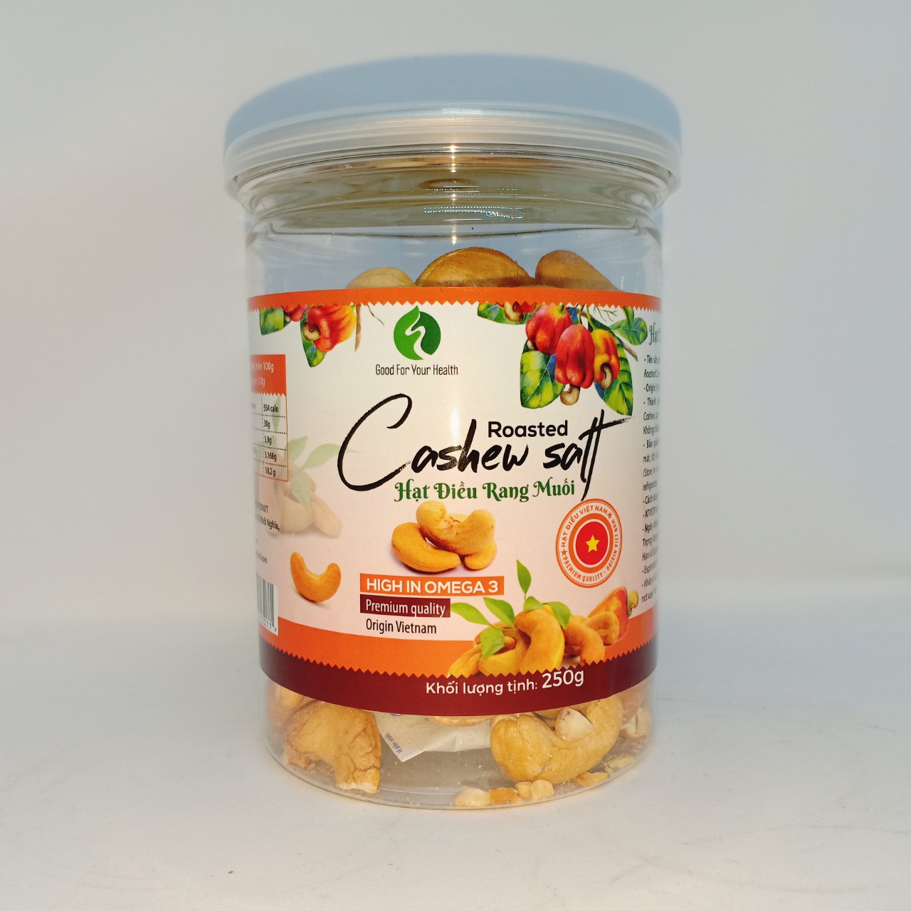 Hạt Điều loại tách vỏ rang muối Bình Phước Hũ 250g