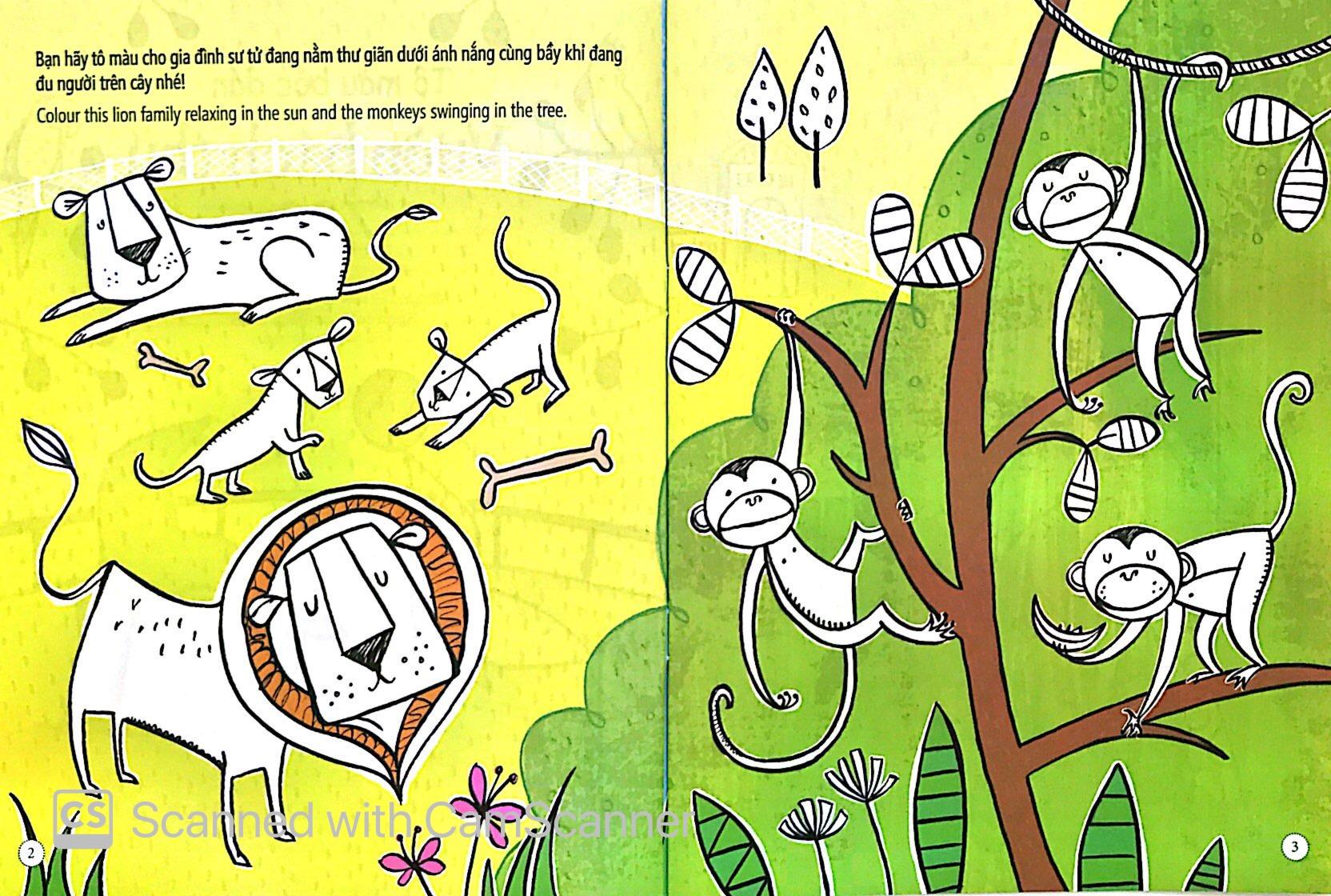 Tô Màu Bóc Dán - Vườn Bách Thú - Zoo