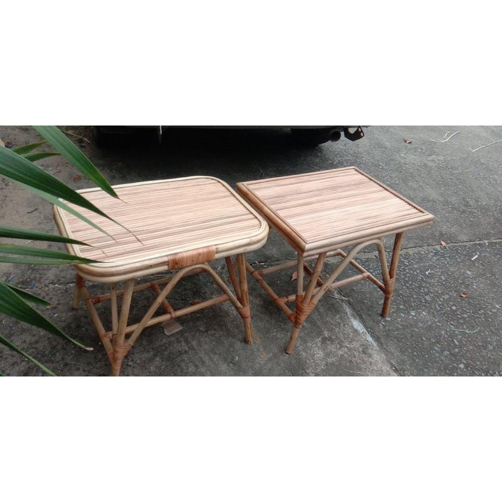 Bàn Bằng mây Hình chữ nhật, Bàn cà phê, kệ cho đầu giường, Bàn cho ban công