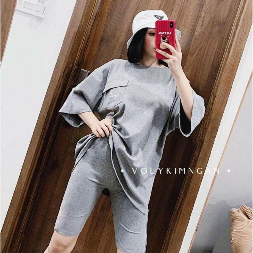 Đồ bộ nữ ngủ bigsize đồ bộ mặc nhà quần dài chất thun cotton co giãn thể thao thoải mái 45-85kg AD08 ESHOP