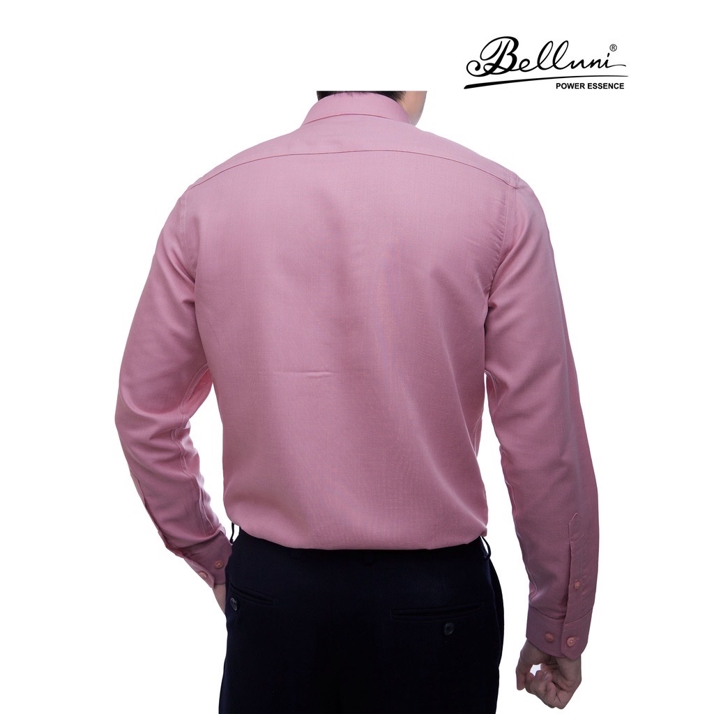 Áo sơ mi nam dài tay cao cấp BELLUNI sợi tre màu trơn basic sang trọng tinh tế - BE.158.R6