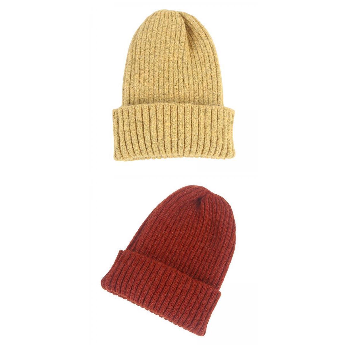 2 Winter Hat Warm Beanie Fashion Thick for Unisex Winter Activities Skiing