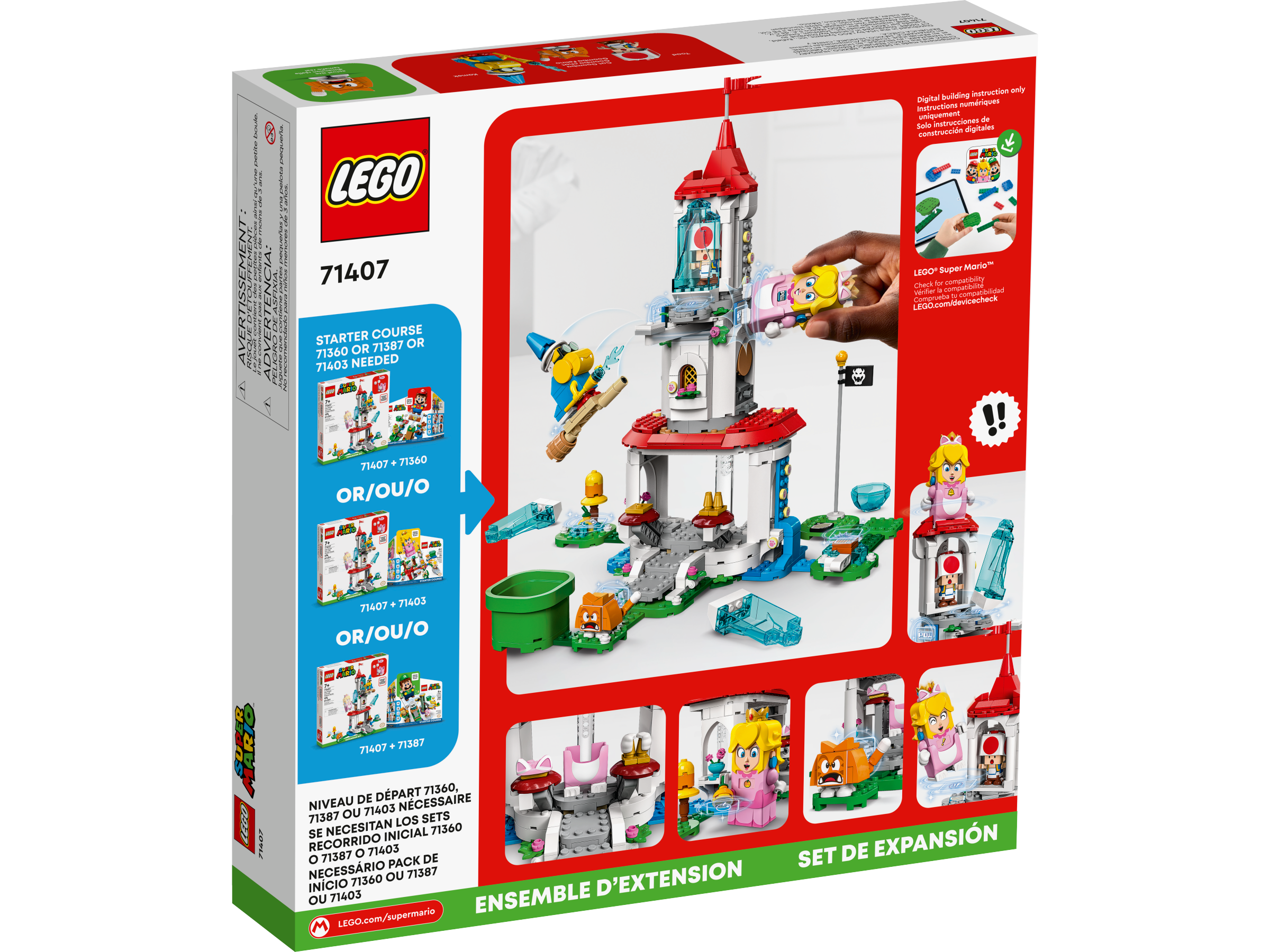 LEGO - SUPERMARIO - 71407- Bộ đồ Cat Peach và Bộ mở rộng Tháp Frozen