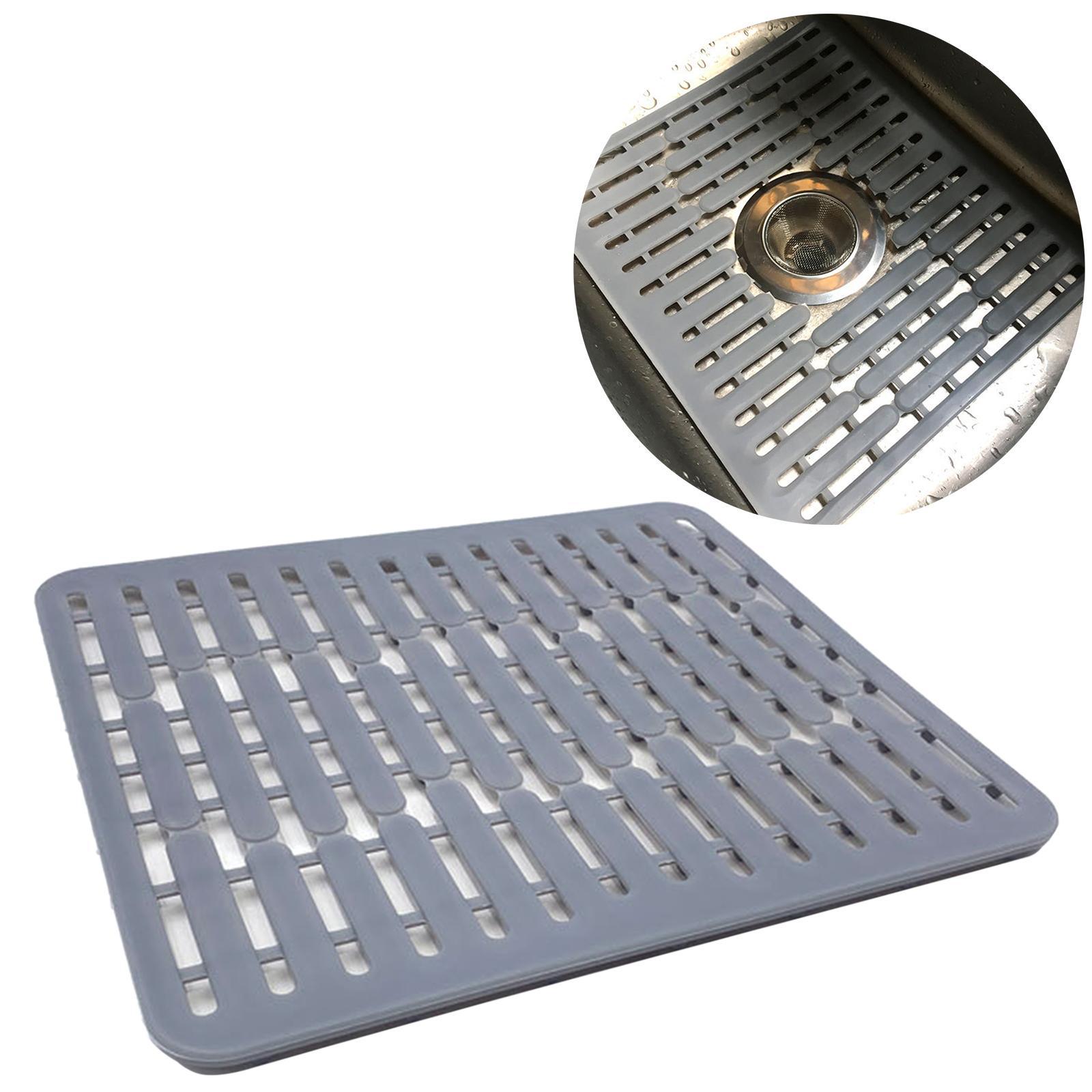 3X Silicone Sink Mat Drying Mat Sink Protector for Kitchen Hotel Basement