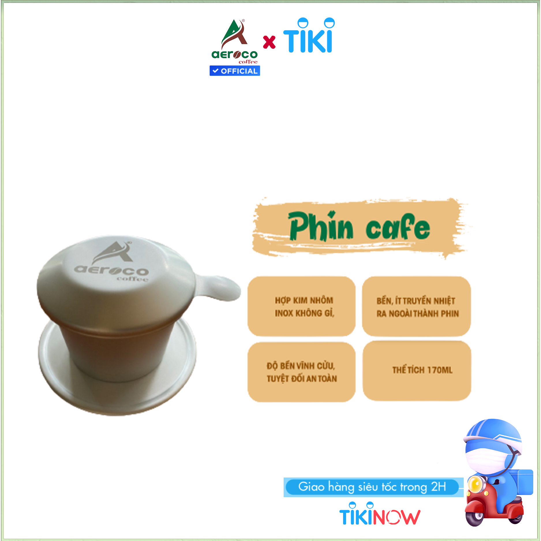 Phin nhôm cao cấp AEROCO COFFEE
