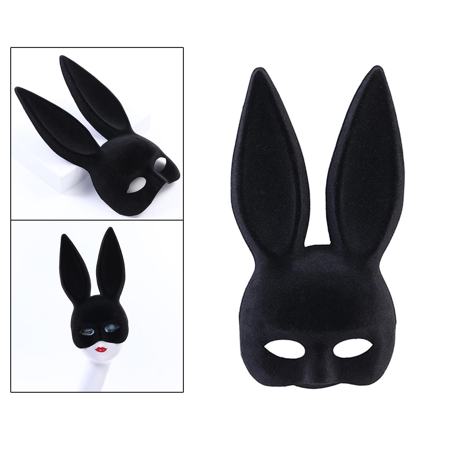 Ladies Masquerade Mask Head Mask Prop Fun Costum Props Bunny Mask for Masquerade Halloween
