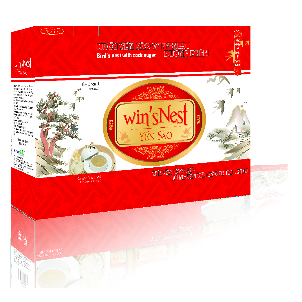 (Thùng Yến Xuân) 6 Hộp Nước Yến Sào win'sNest Đường Phèn 12% (6 Lọ * 70 ml / Hộp)