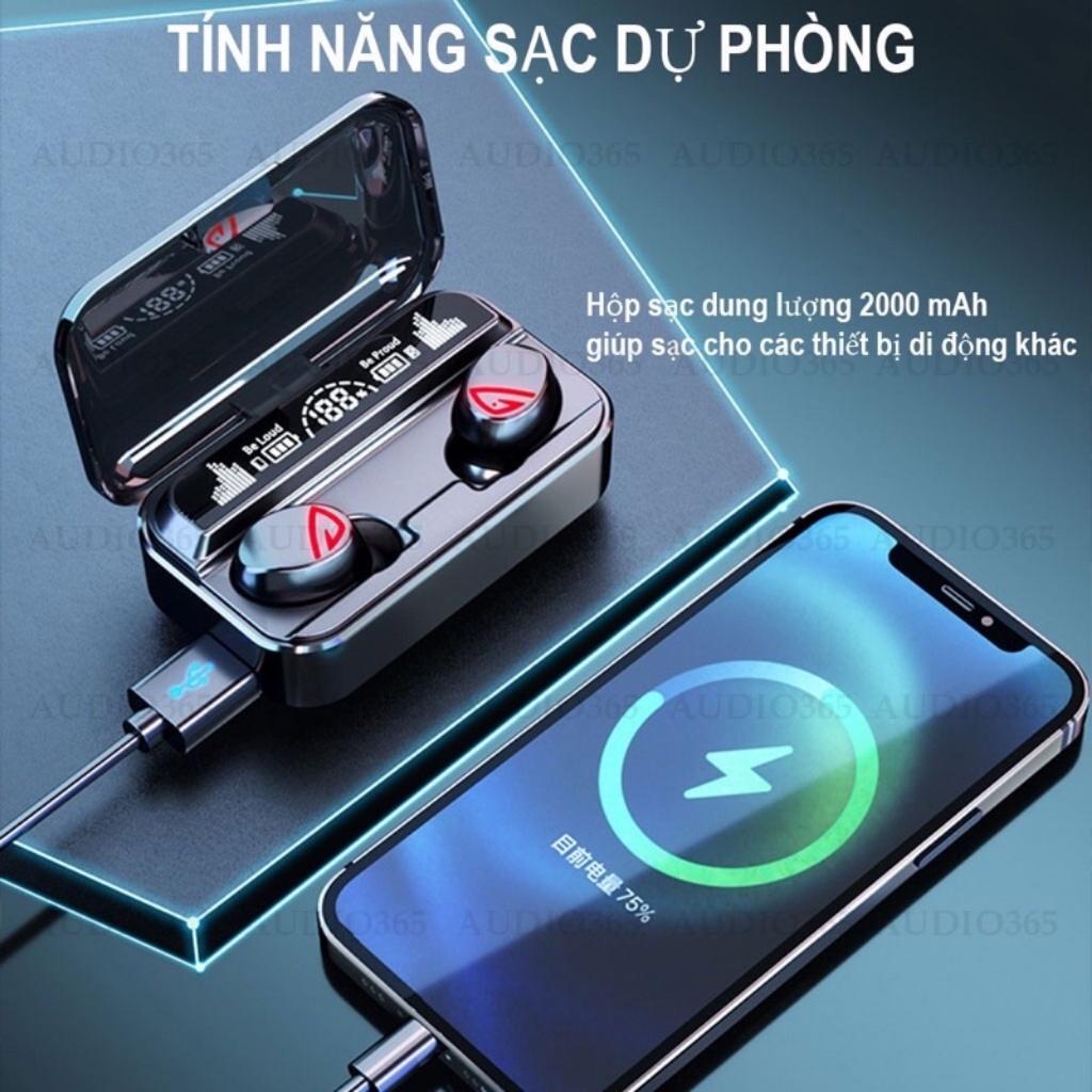 Tai nghe bluetooth Minpro S10 Pro, tai nghe không dây cảm ứng, có mic, nghe nhạc