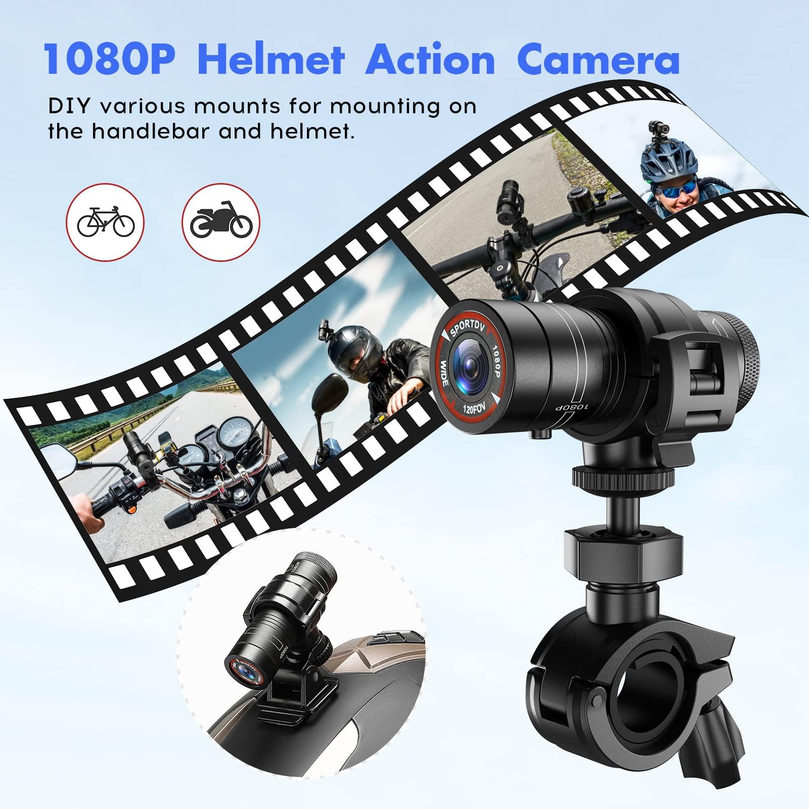 F9 Action Camera HD 1080p Bike Motorcycle Mũ bảo hiểm máy quay ngoài trời DV Video DVR Audio Recorder Dash Dash