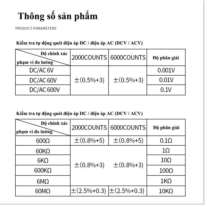 ️ Đồng hồ vạn năng, phát hiện không tiếp xúc Chip công nghệ Đức