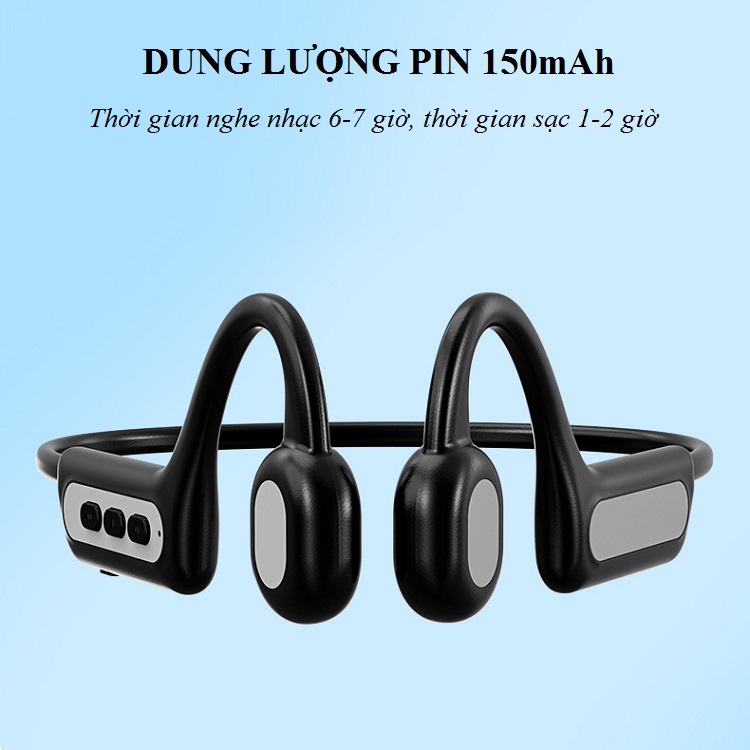 Tai nghe dẫn truyền xương X5 ( Có khe cắm thẻ nhớ, hỗ trợ dung lượng tối đa 128G - Chống nước tiêu chuẩn IPX4, chống mô hôi thoải mái vận động )