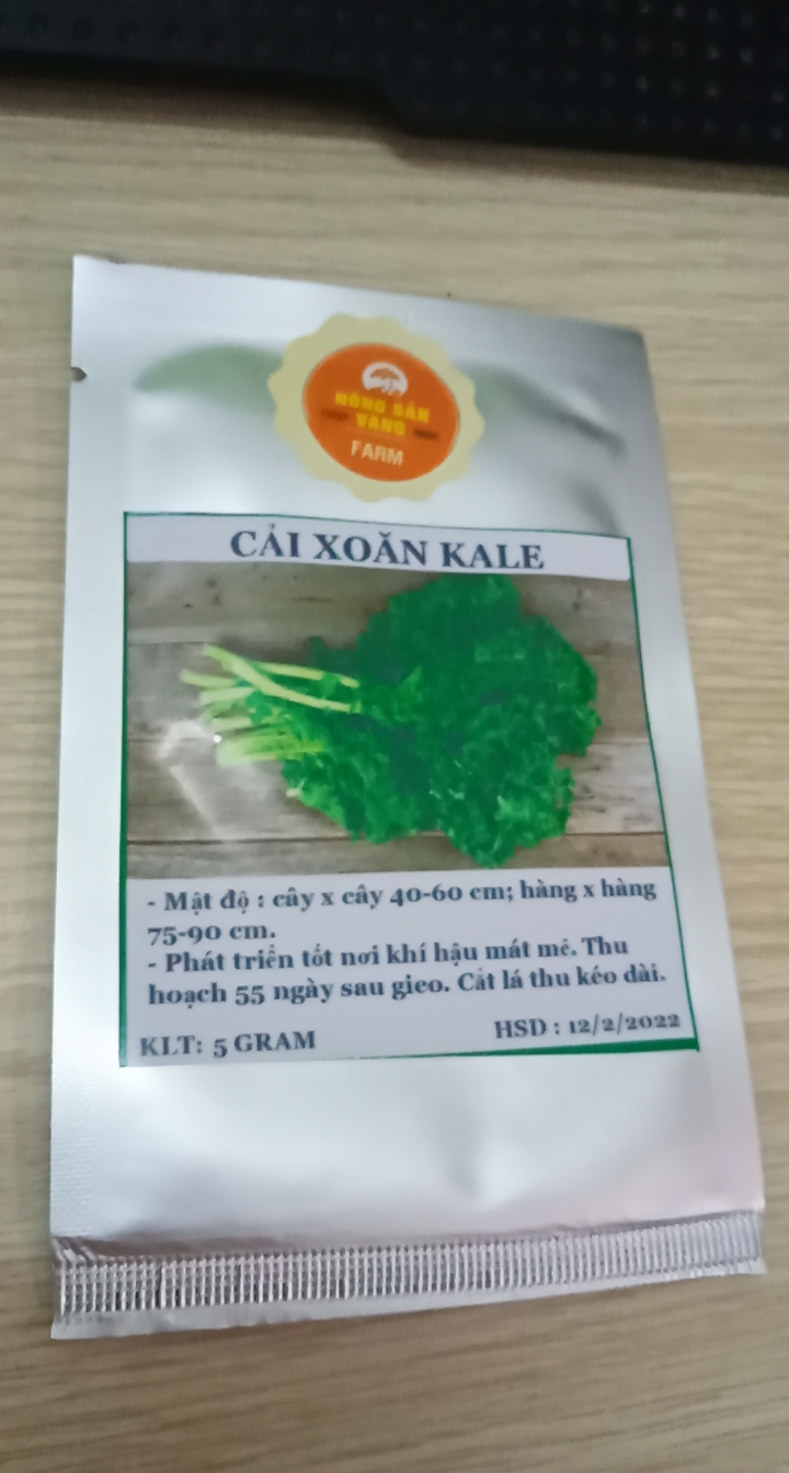 Hạt giống Cải Xoăn Kale ( Gói 5 Gram ) - Nông Sản Vàng