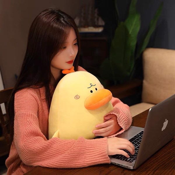 Gấu bông con gà ngố, vịt ngố siêu đáng yêu siêu cute (16cm---&gt;45cm) vải miniso 4 chiều mềm mịn êm ái cao cấp, hàng xịn loại 1
