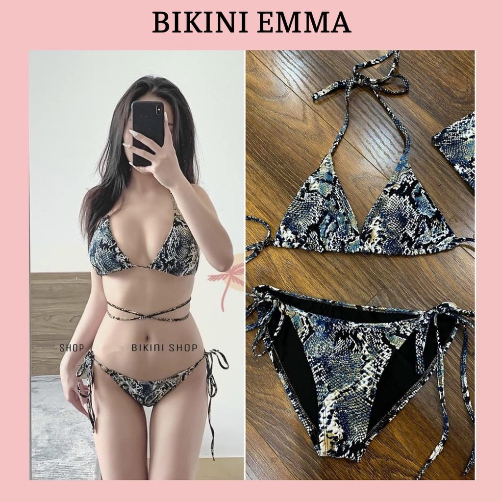 Bikini Đồ Bơi Tam Giác Da Rắn Emma (hình thật chụp sàn)