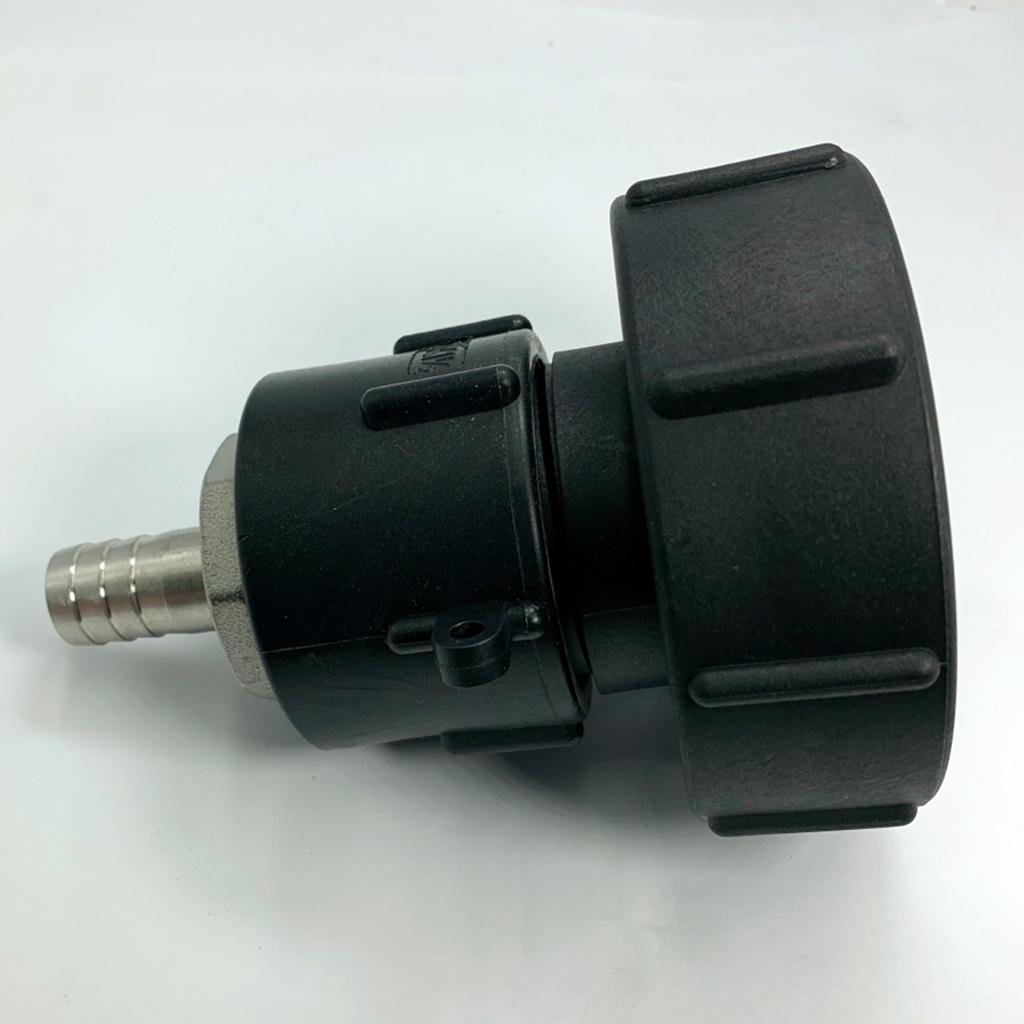 Black IBC Tank Connector 3&quot; Coarse Thread To Hose Faucet Fittings Parts