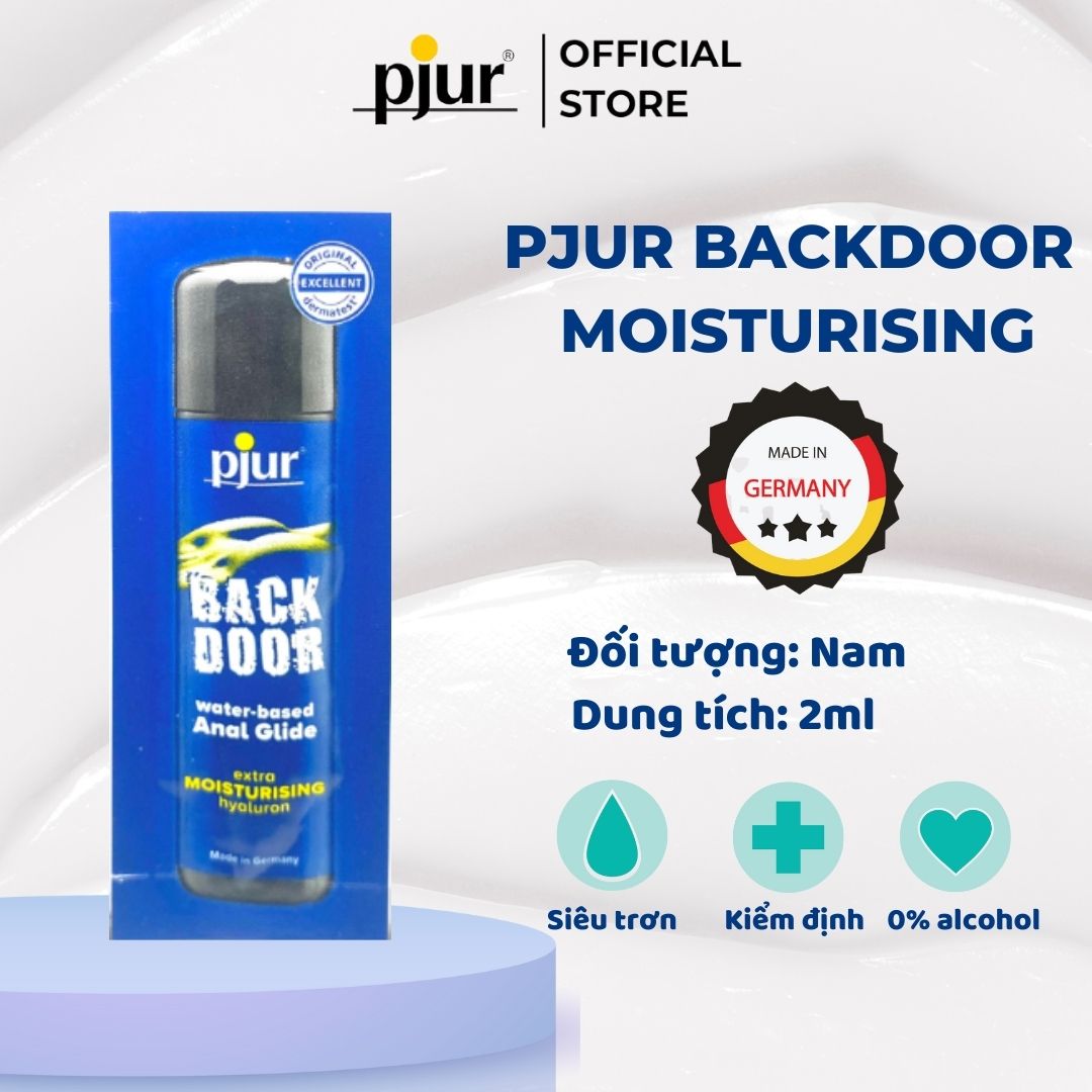 Chất bôi trơn gốc nước cho đường hậu Pjur Backdoor Moisturising Anal Glide 2ml dưỡng ẩm lành tính