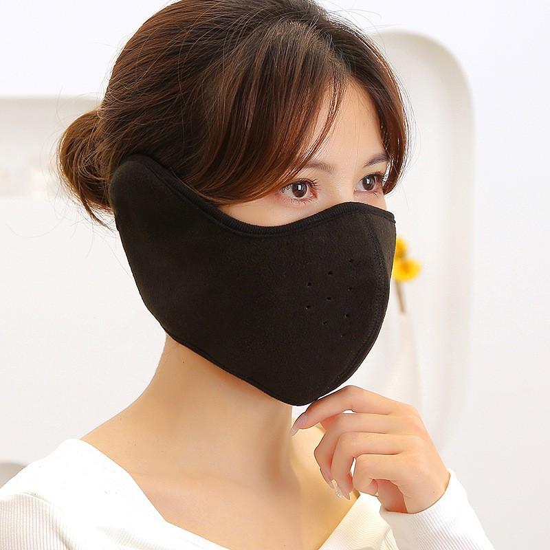 Khẩu trang ninja vải nỉ che kín tai dễ thở chống gió lạnh mùa đông thích hợp cả nam và nữ