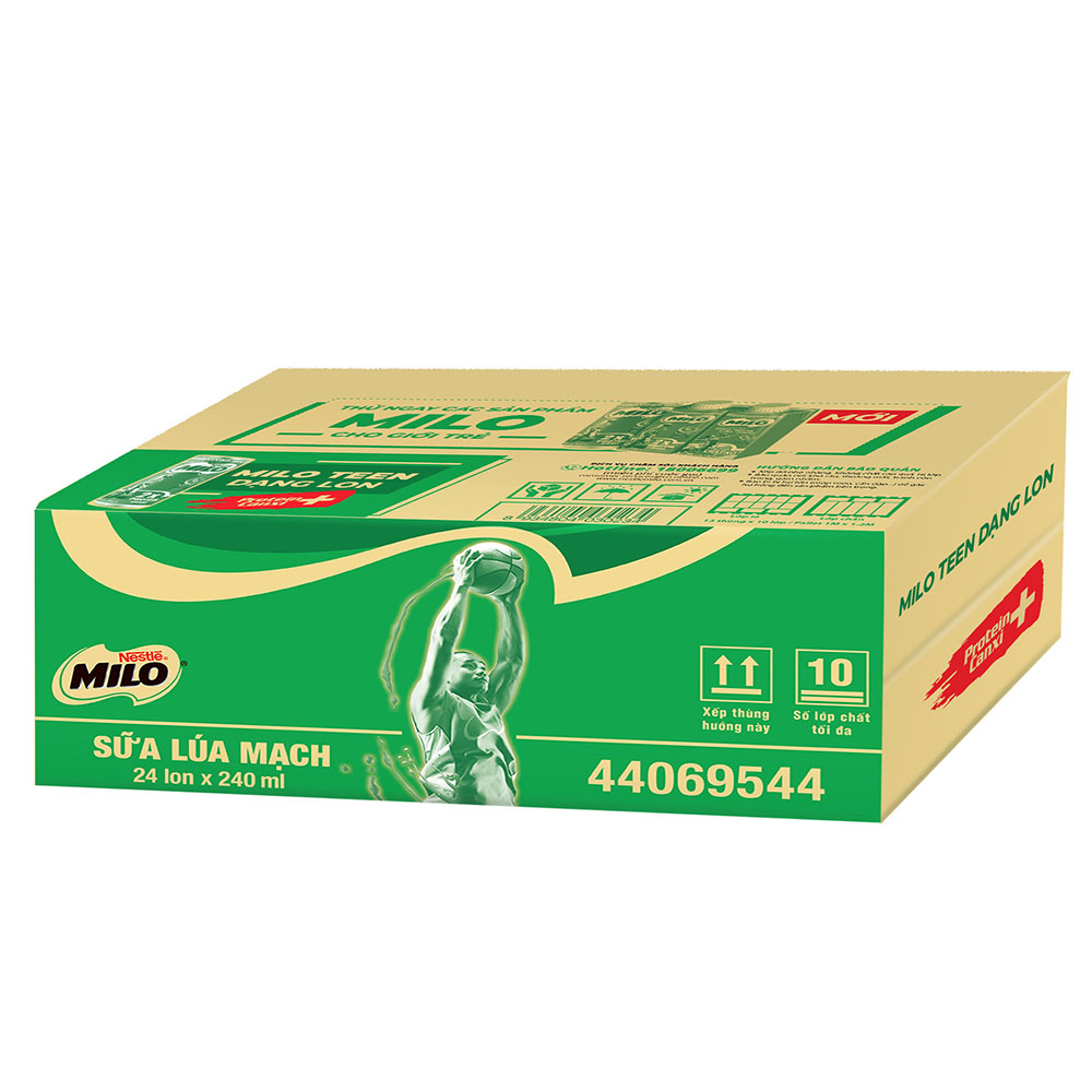 Sữa Lúa Mạch Nestlé MILO Teen Protein Canxi